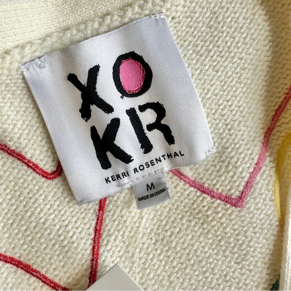 Kerri Rosenthal XOXO Heart Sweater Cardigan NEW Medium - Picture 2 of 6